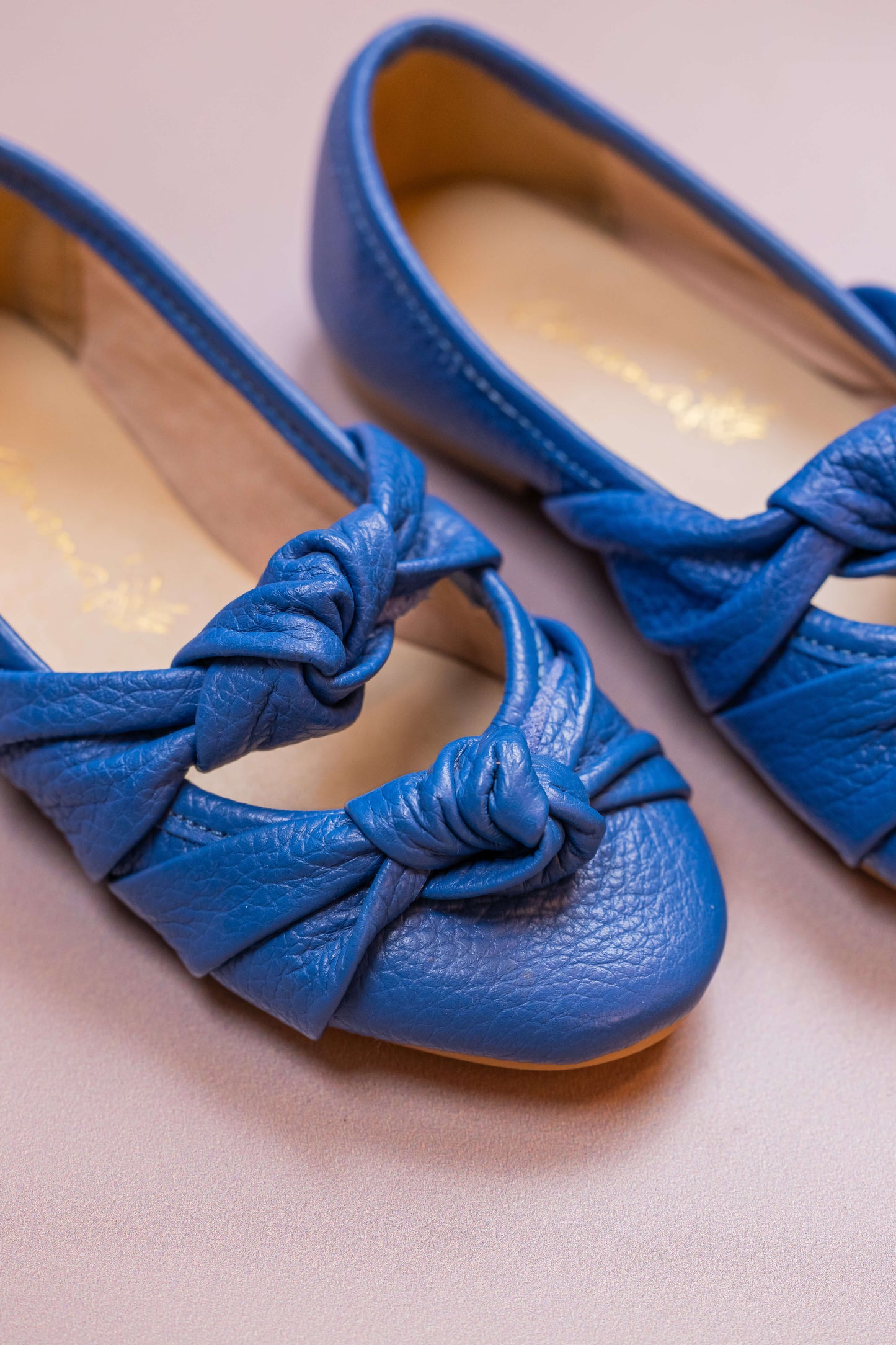 Sapatilha Infantil Ananás Bailarina Galina Couro Azul