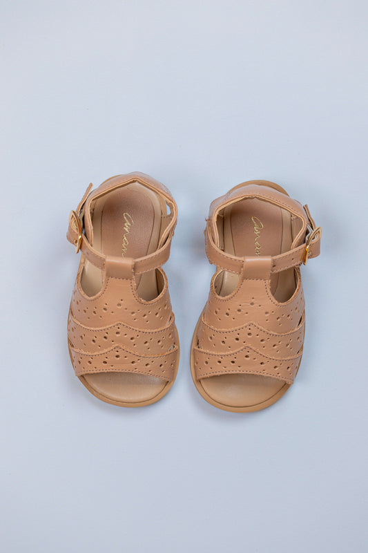 Sandália  Infantil Ananás Olympia Couro Bege