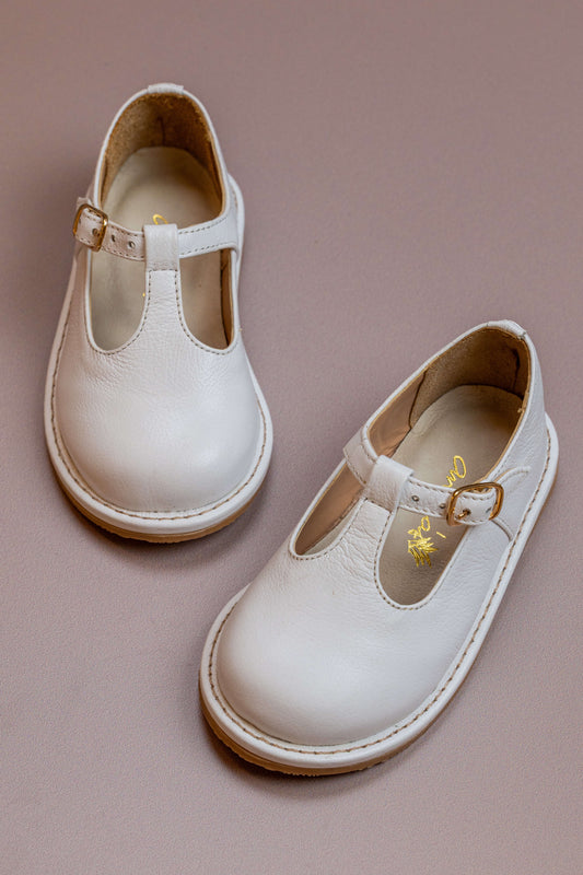 Sapato Infantil Ananás George Couro Branco