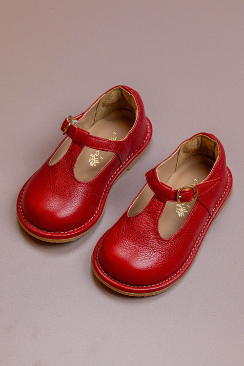 Sapato Infantil Ananás George Couro Vermelho | Atacado