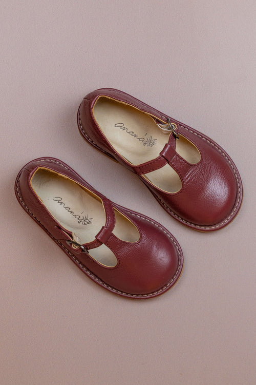 Sapato Infantil Ananás George Couro Burgundy | Atacado