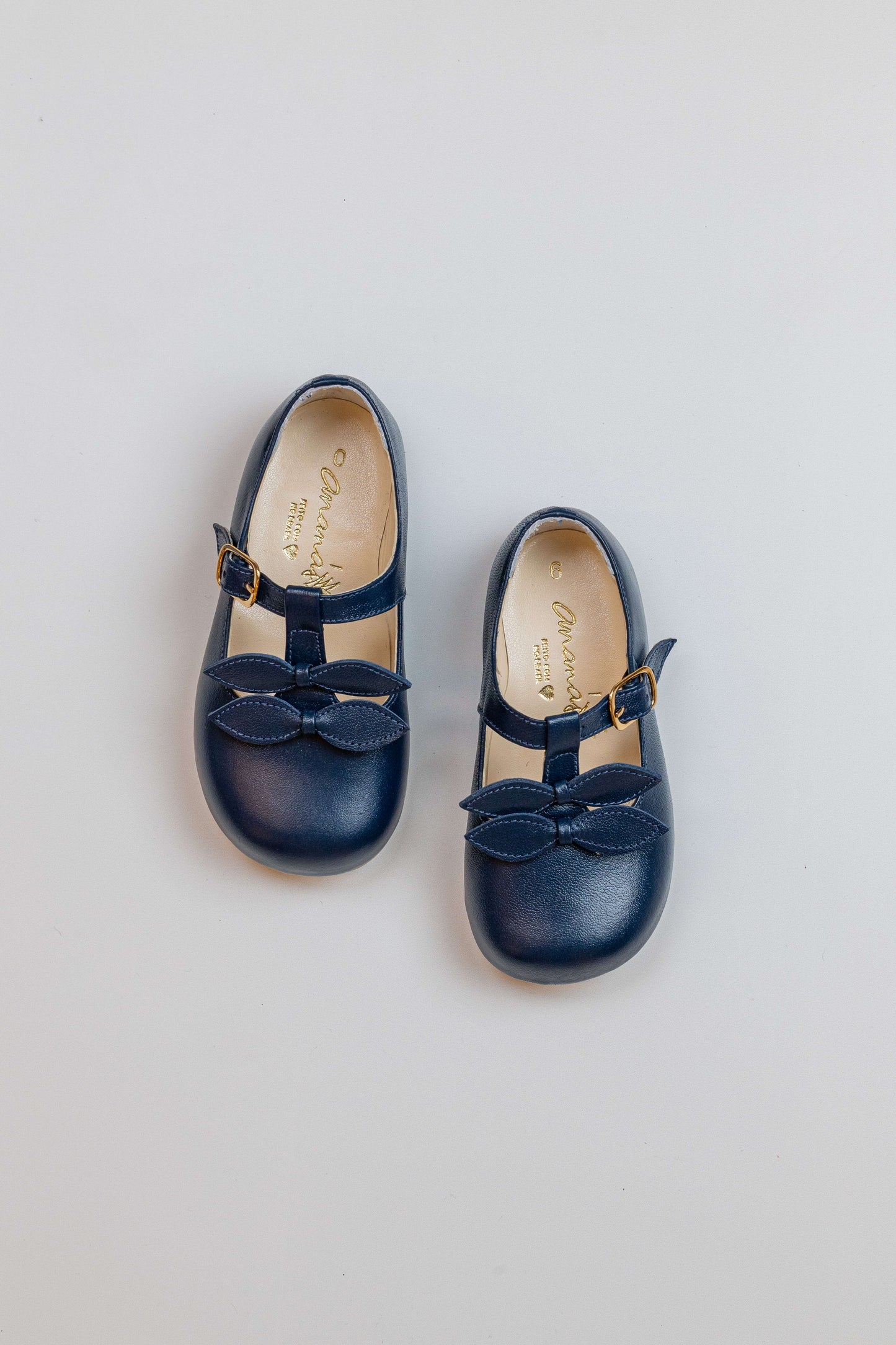 Sapato Infantil Ananás Sylvie Couro Marinho