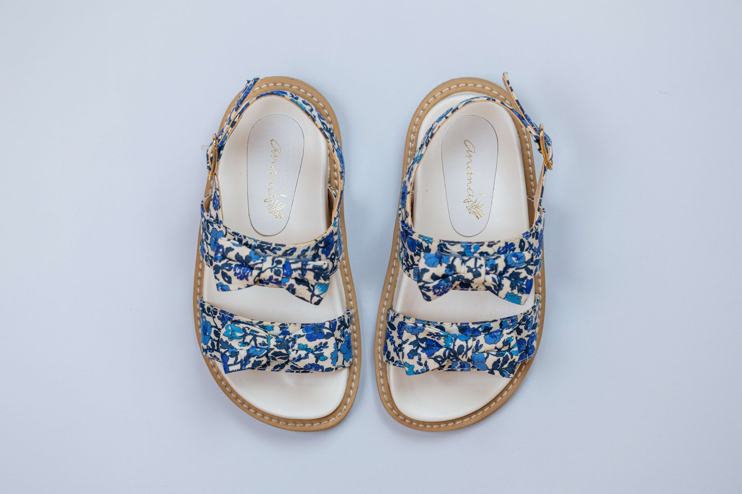 Papete Infantil Ananás Fleur Tecido Floral Azul