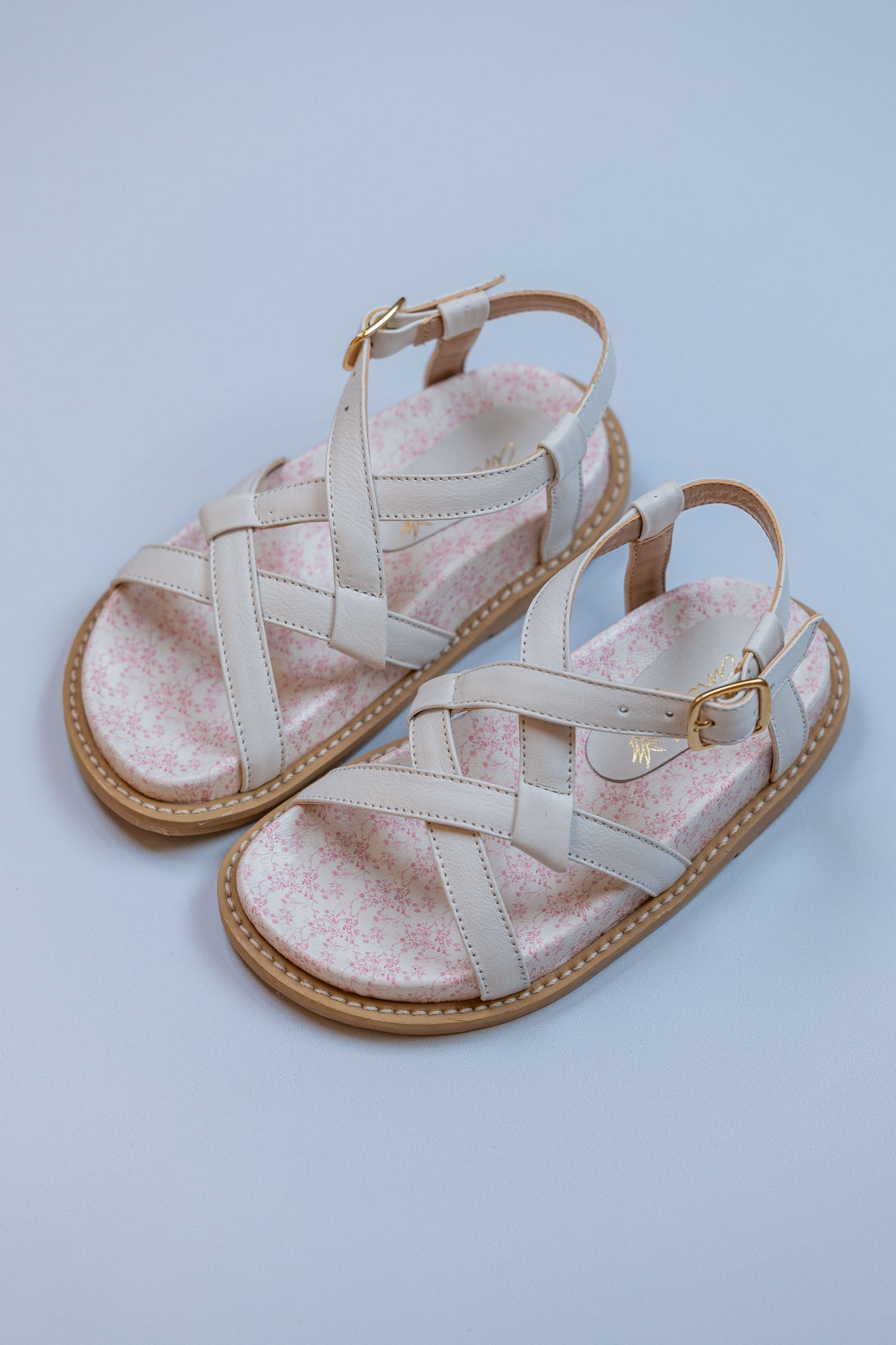 Papete Infantil Ananás Rosa Couro Branco