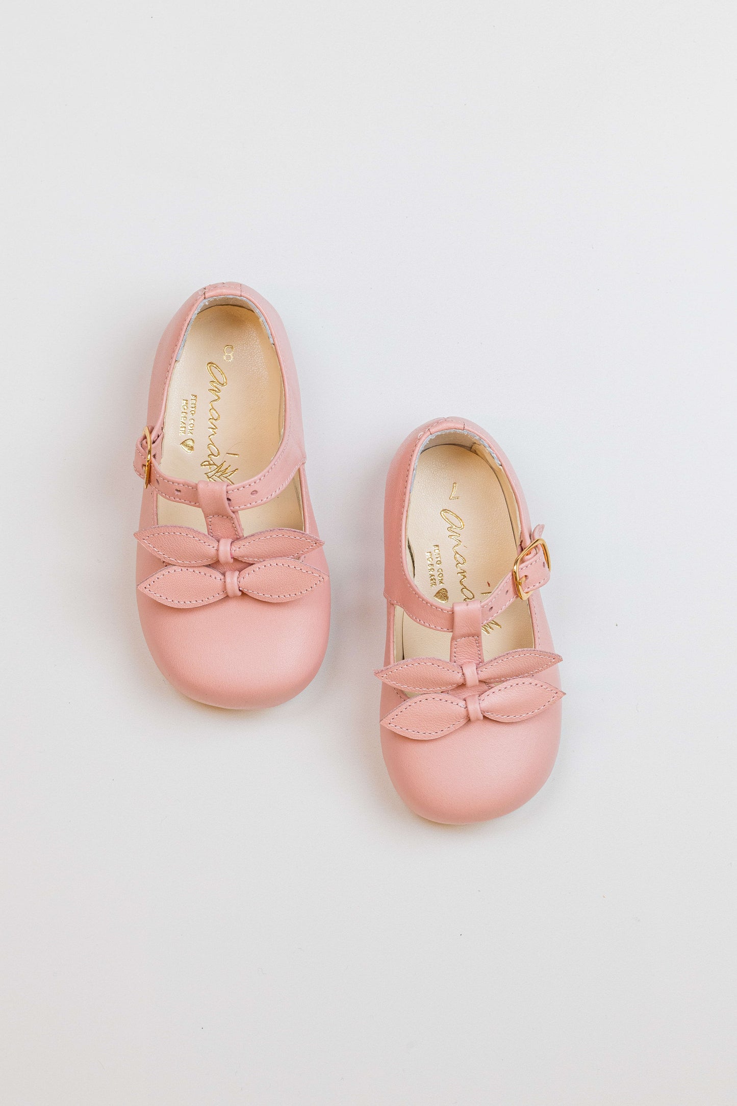 Sapato Infantil Ananás Sylvie Couro Rosa Bebê