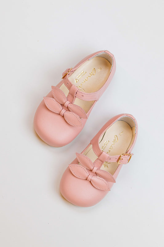 Sapato Infantil Ananás Sylvie Couro Rosa Bebê