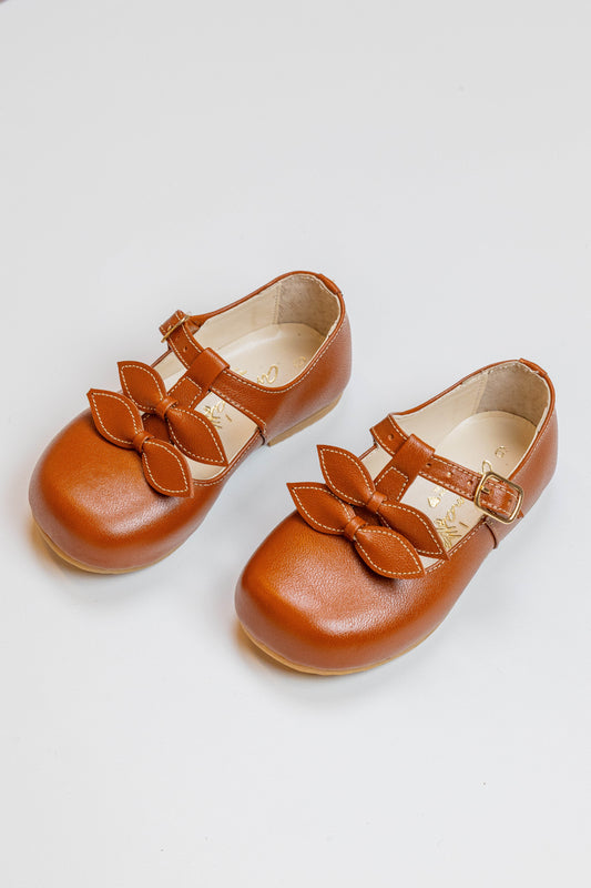 Sapato Infantil Ananás Sylvie Couro Caramelo