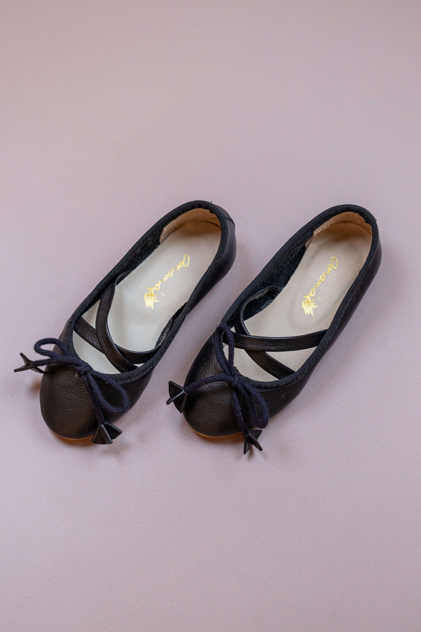 Sapatilha Infantil Ananás Bailarina Anna Couro Preto