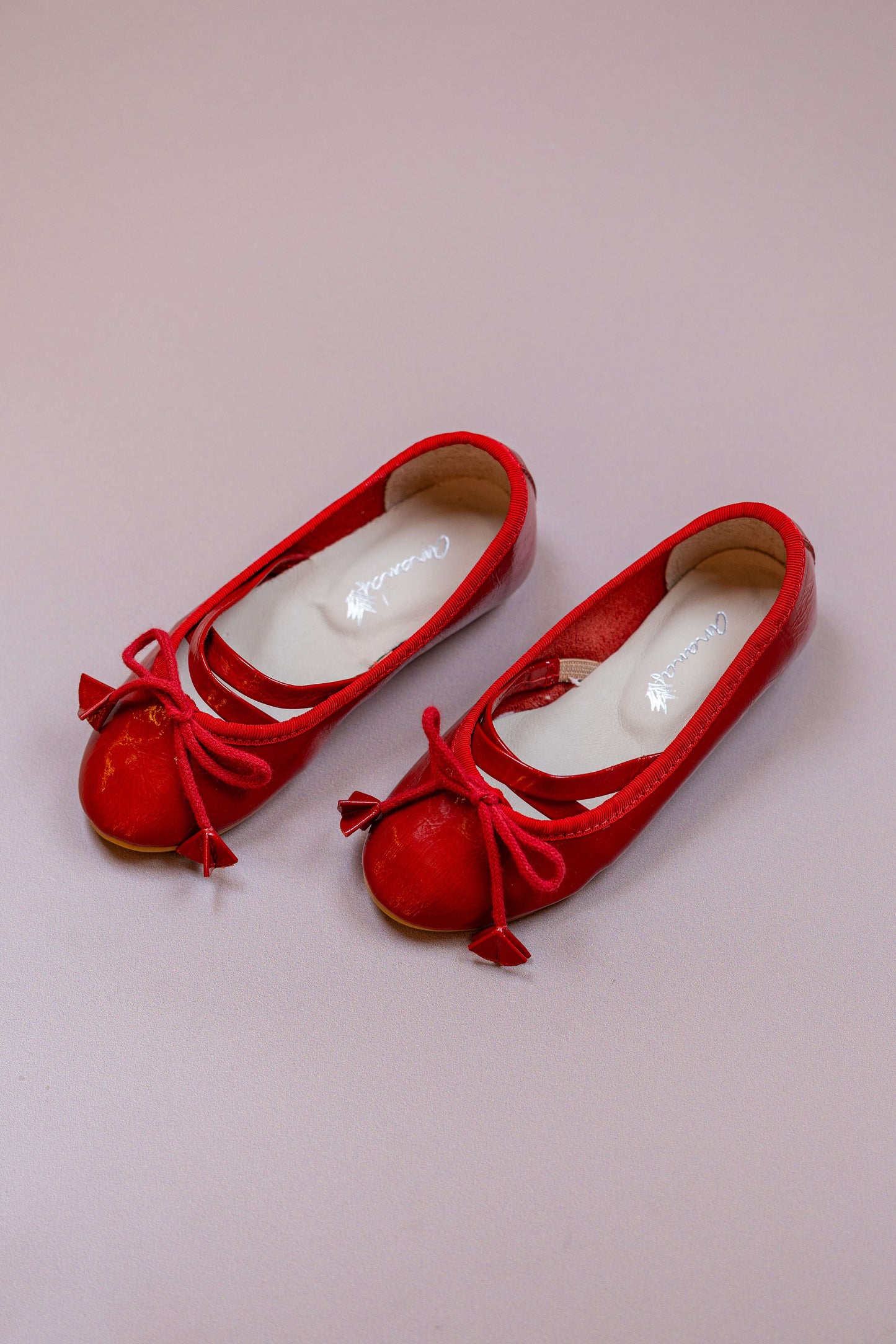 Sapatilha Infantil Ananás Bailarina Anna Verniz Vermelho