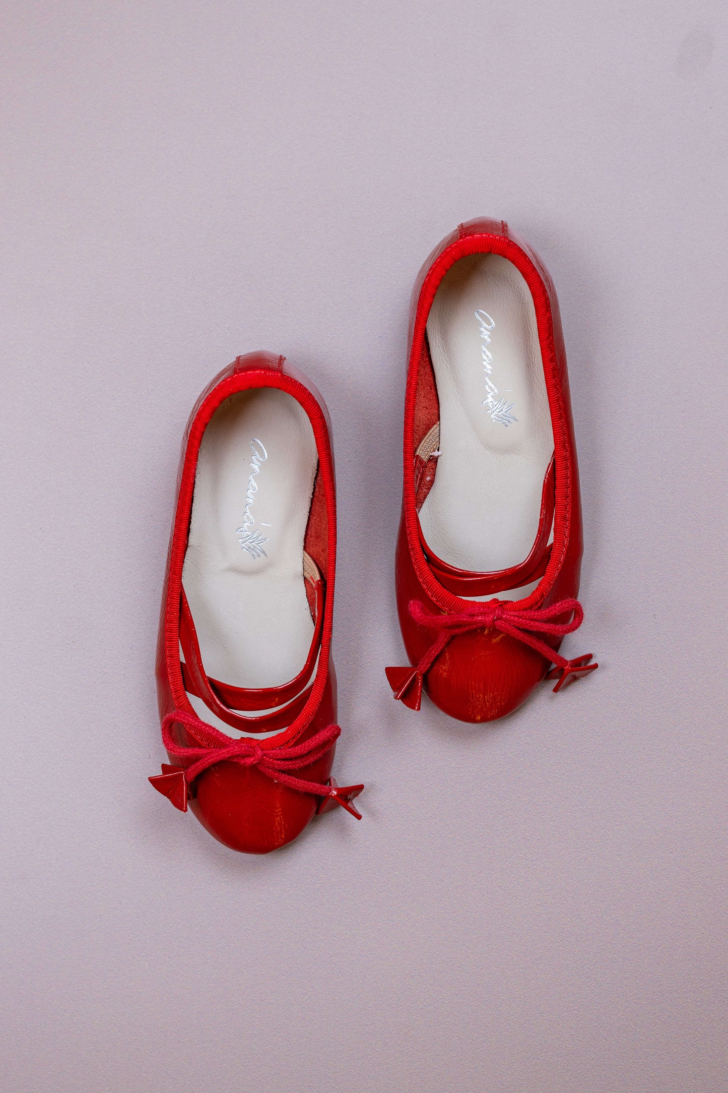 Sapatilha Infantil Ananás Bailarina Anna Verniz Vermelho