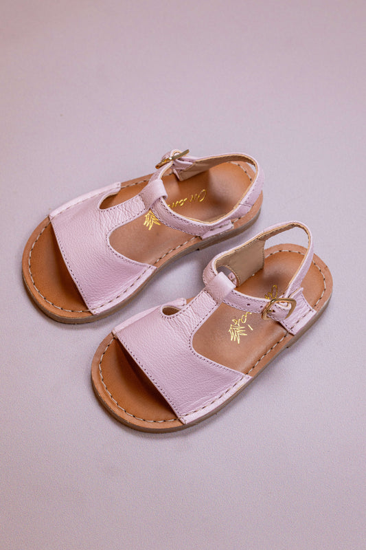 Sandália Infantil Ananás Lilly Couro Rosa