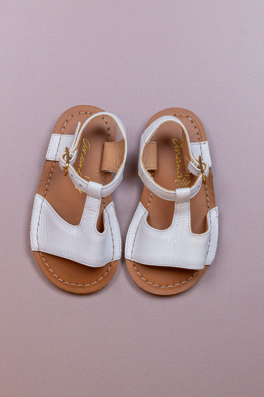 Sandália Infantil Ananás Lilly Couro Branco