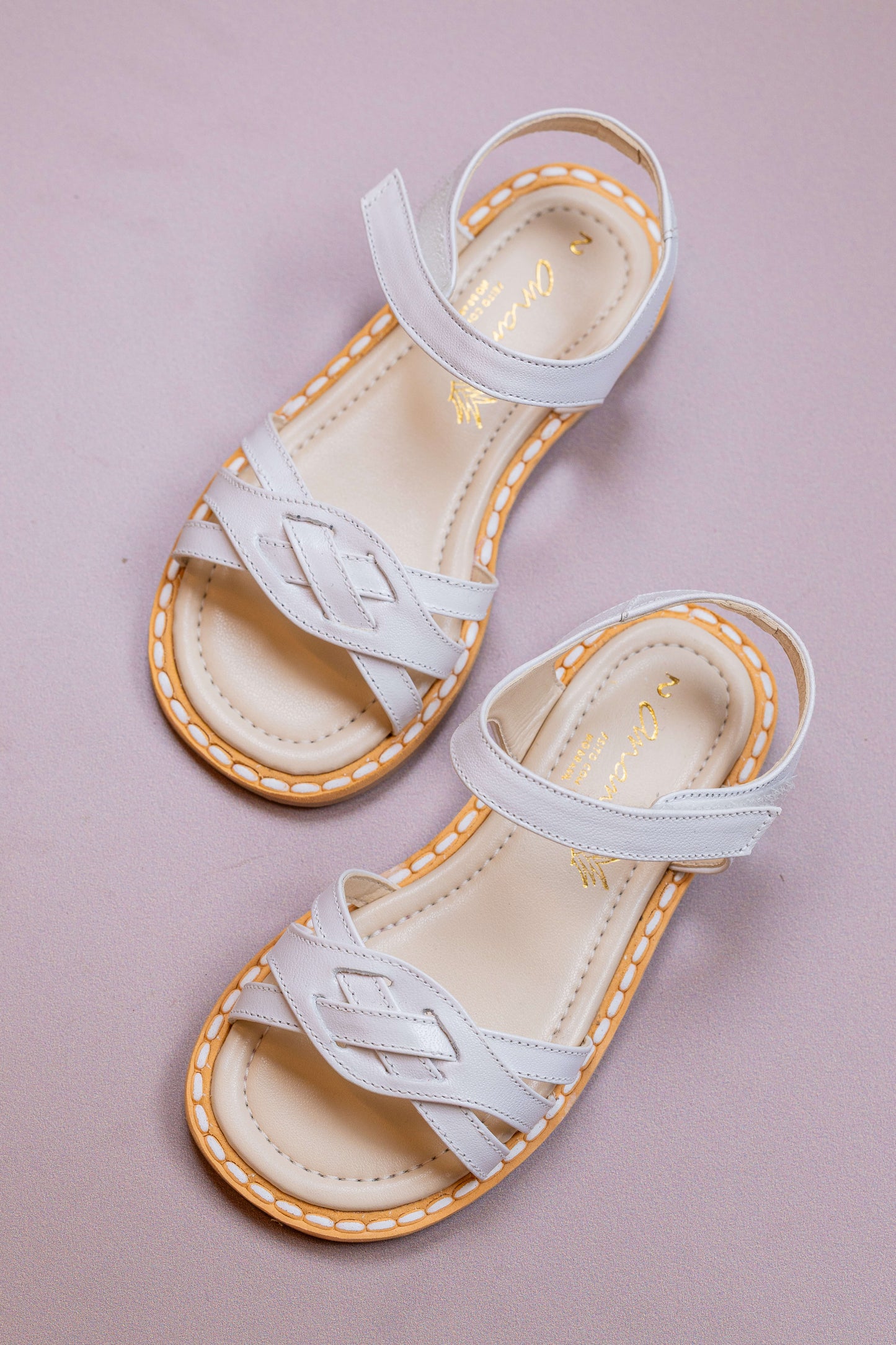 Sandália Infantil Ananás Lulu  Couro Branco