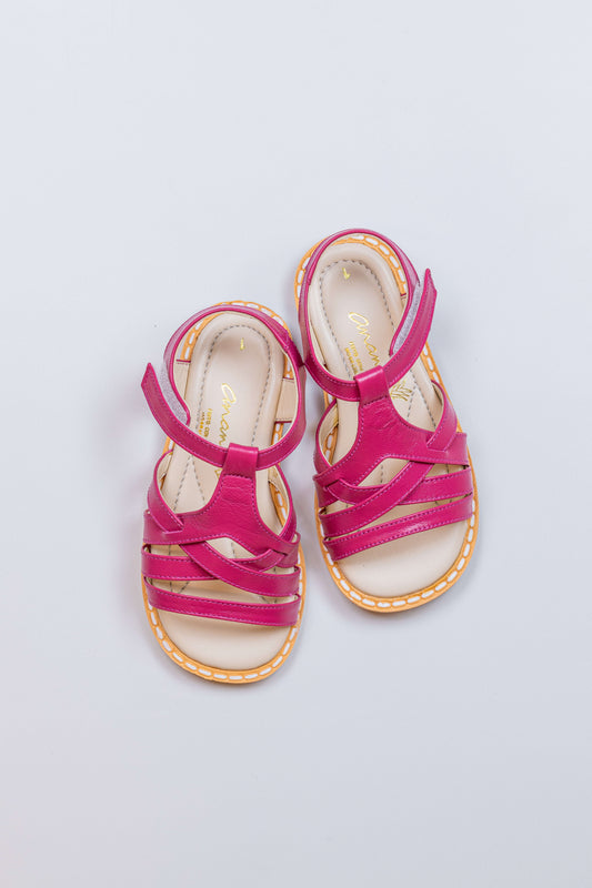 Sandália Infantil Ananás Julie Couro Pink