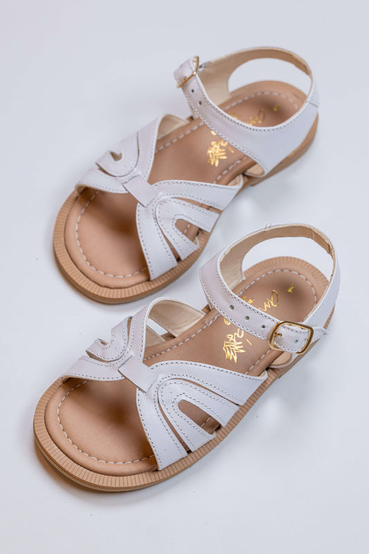Sandália Infantil Ananás Maya Couro Branco