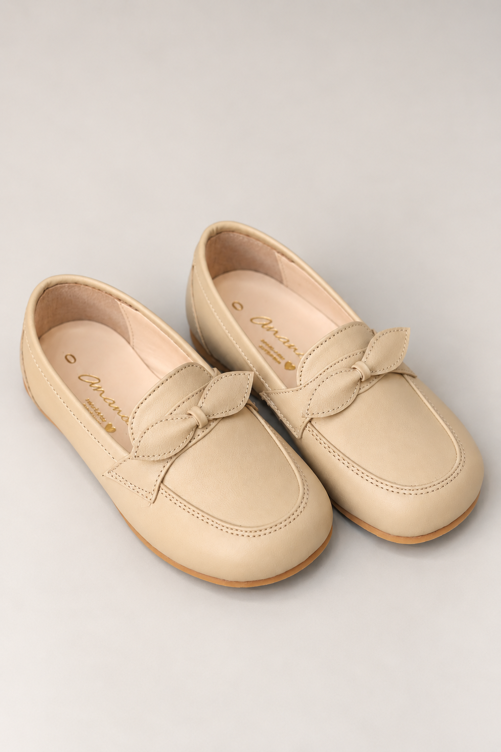 Mocassim Infantil Ananás Sylvie em Couro Off White