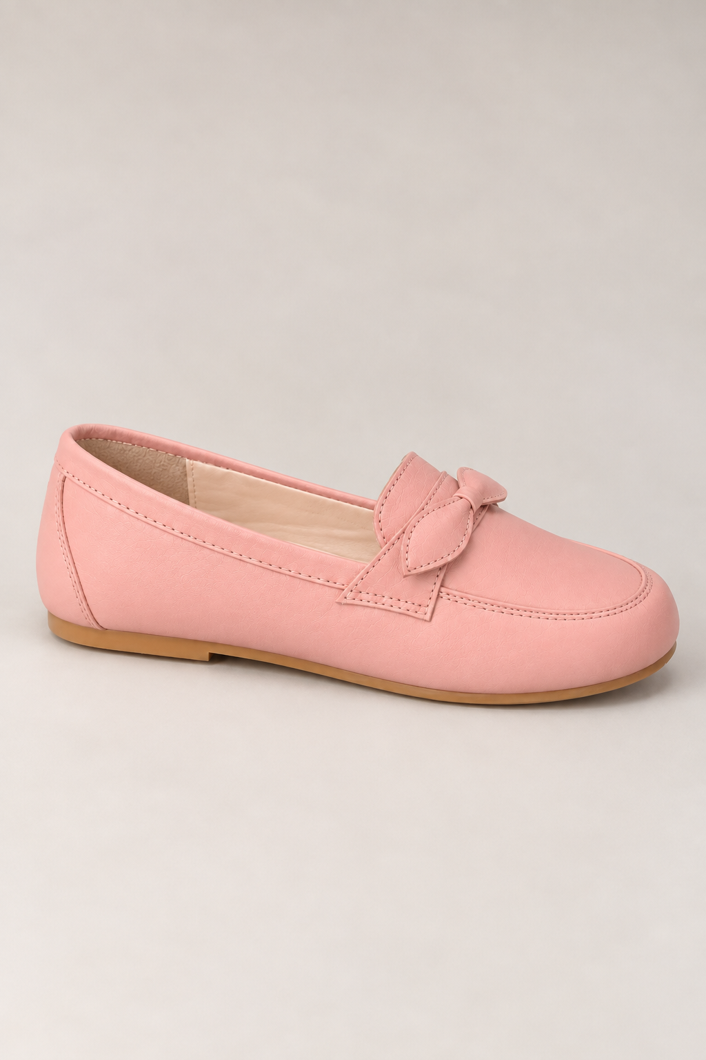 Mocassim Infantil Ananás Sylvie em Couro Rosa Bebê