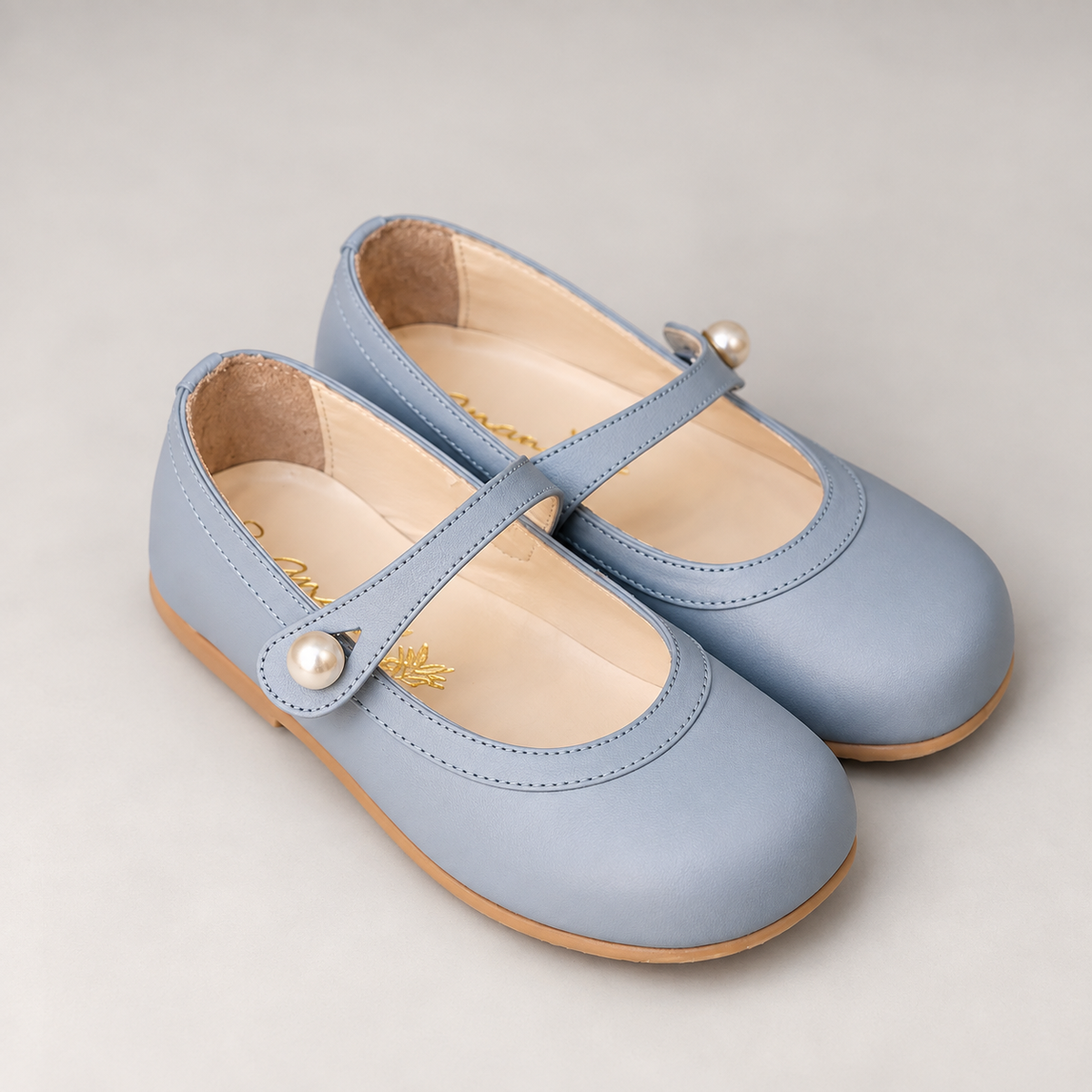 Sapato Infantil Ananas Cordelia Couro Azul Bebê