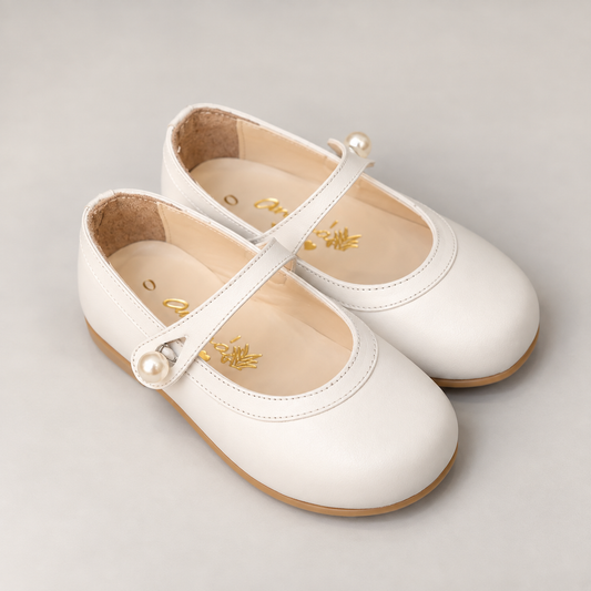 Sapato Infantil Ananas Cordelia Couro Branco