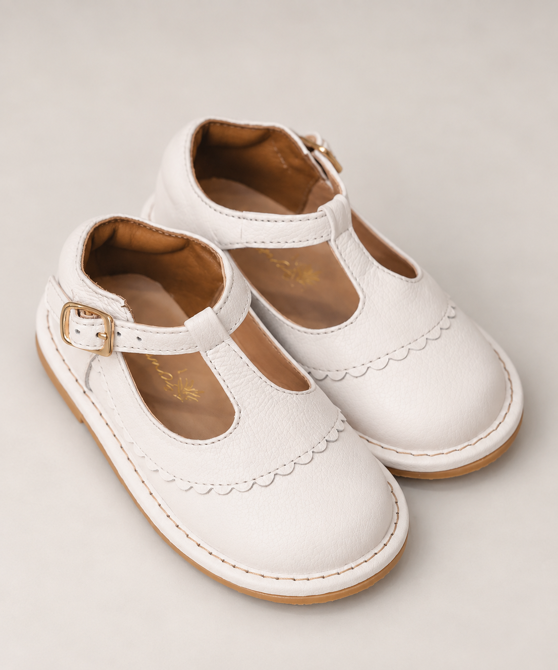 Sapato Infantil Ananas Helena Couro Branco