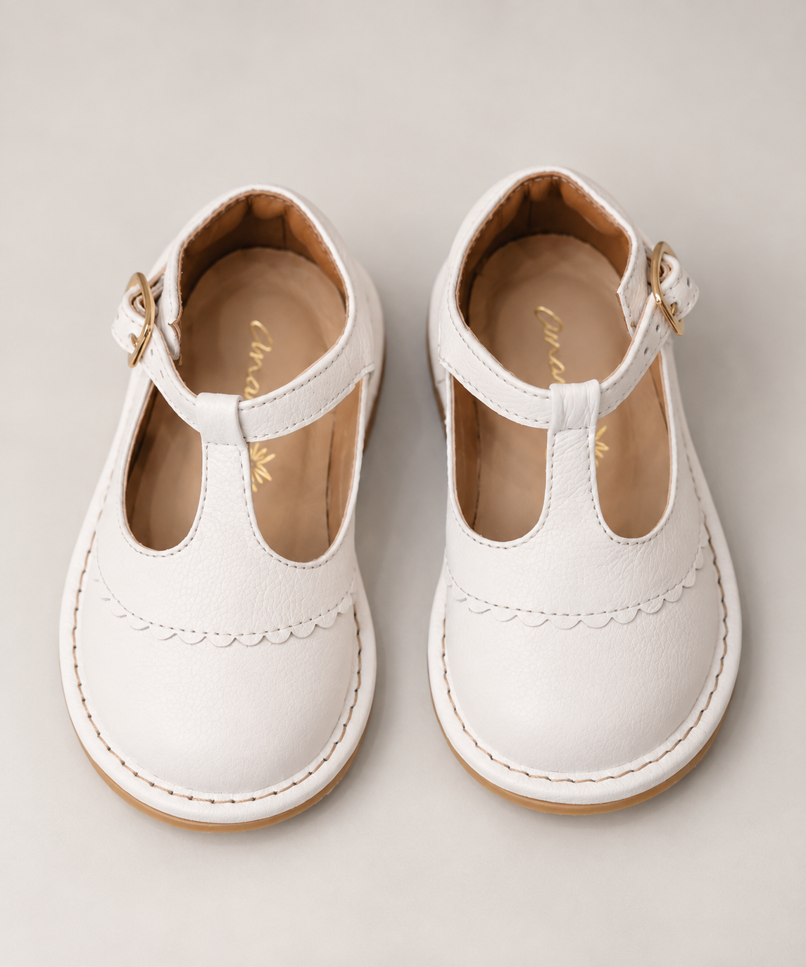 Sapato Infantil Ananas Helena Couro Branco