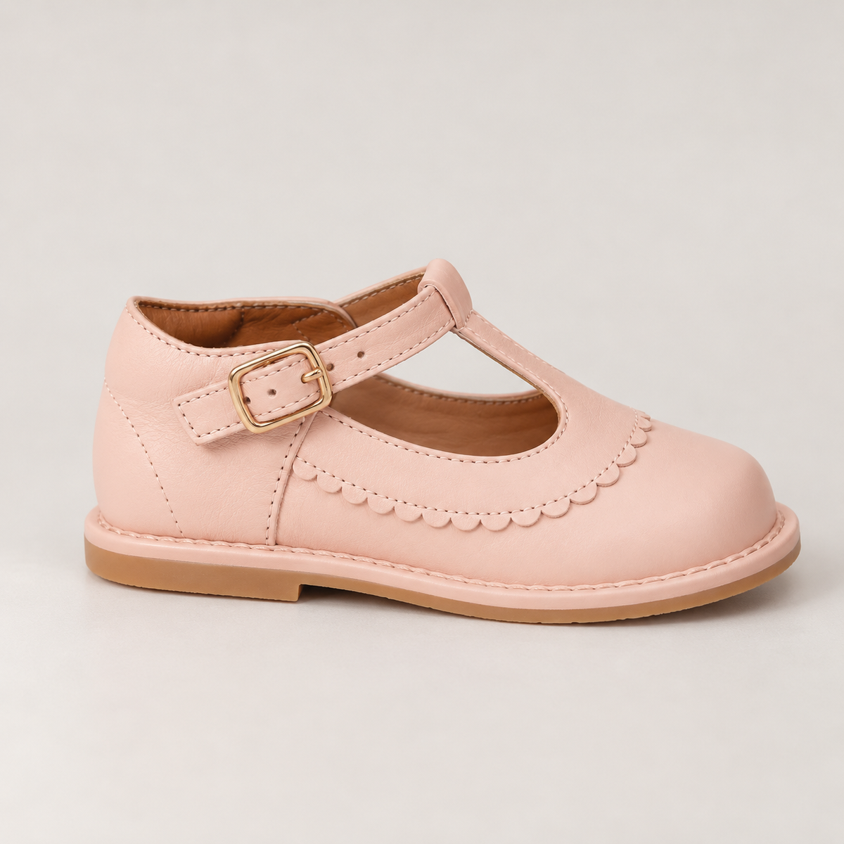Sapato Infantil Ananas Helena Couro Rosa Bebe