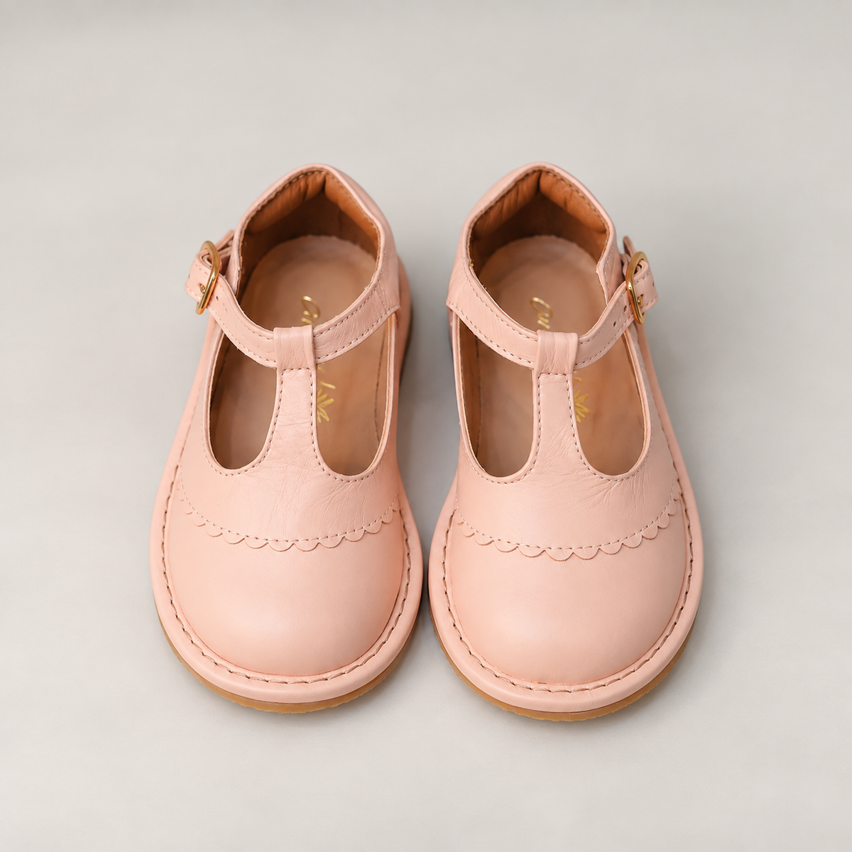 Sapato Infantil Ananas Helena Couro Rosa Bebe