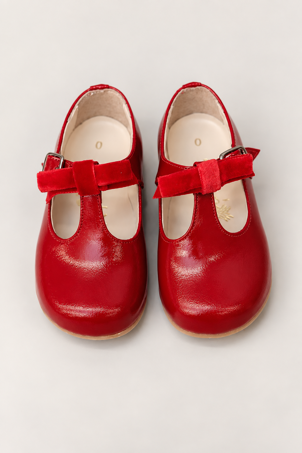 Sapato Infantil Ananas Clementine Couro Verniz Vermelho