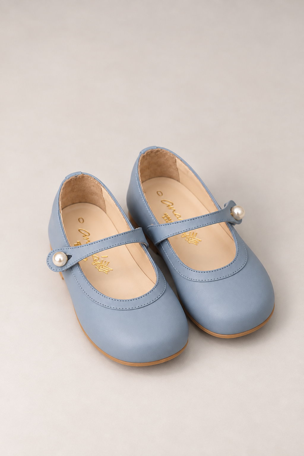 Sapato Infantil Ananas Cordelia Couro Azul Bebê