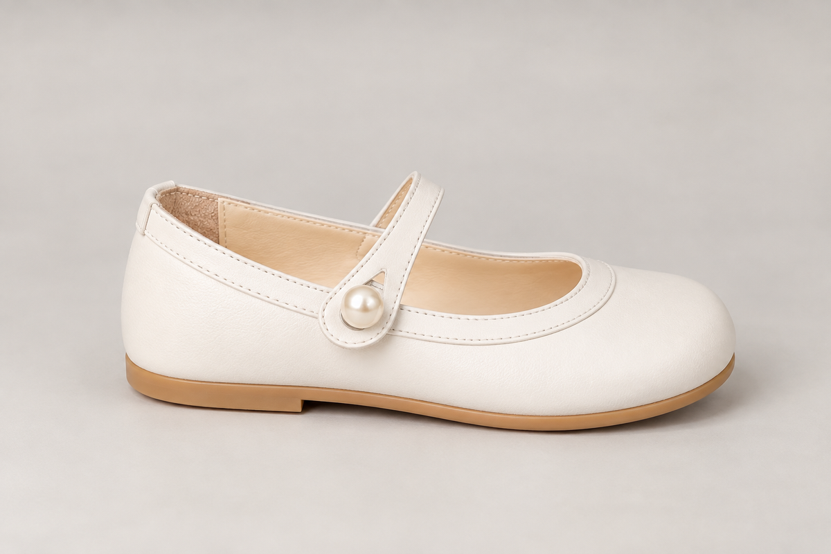 Sapato Infantil Ananas Cordelia Couro Branco