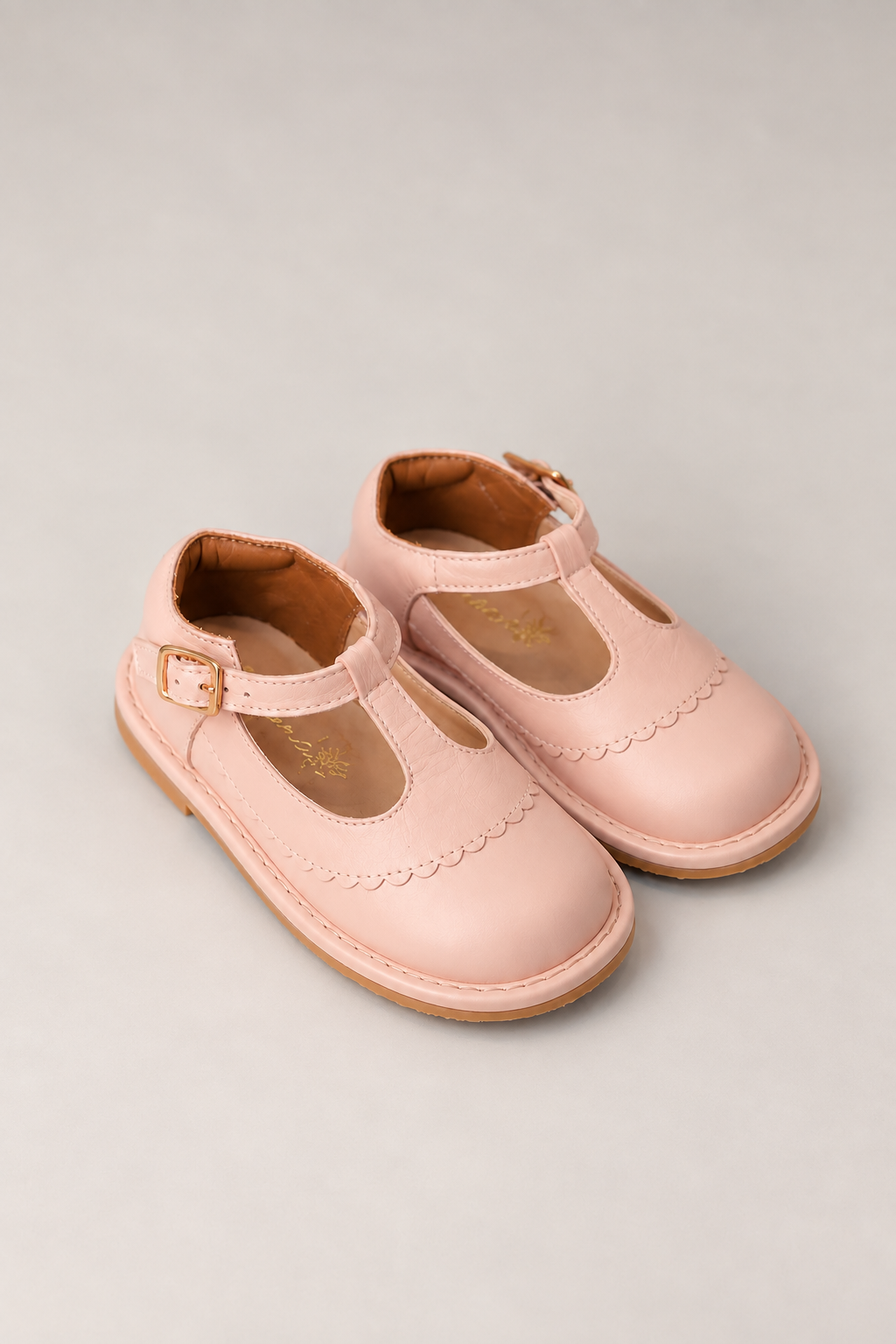 Sapato Infantil Ananas Helena Couro Rosa Bebe